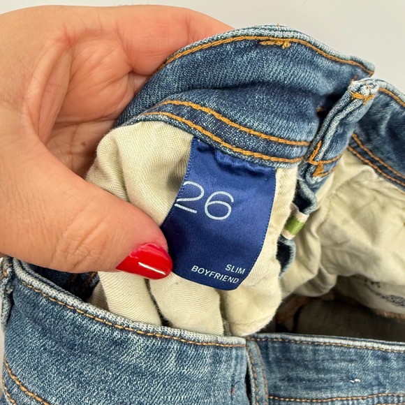 Pilcro Women's Blue Distressed‎ Skinny Jeans Size 26 - Picture 10 of 11